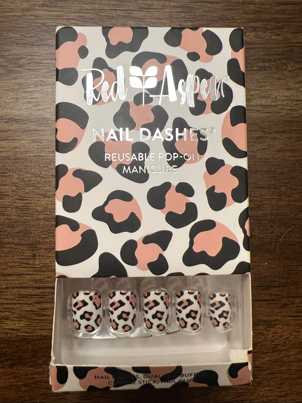 Reusable Nail Dashes - Pink Leopard Print